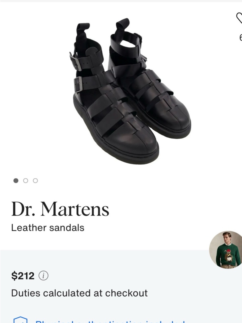 Dr. Martens Black Leather Multi-Strap Gladiator Sandals 13